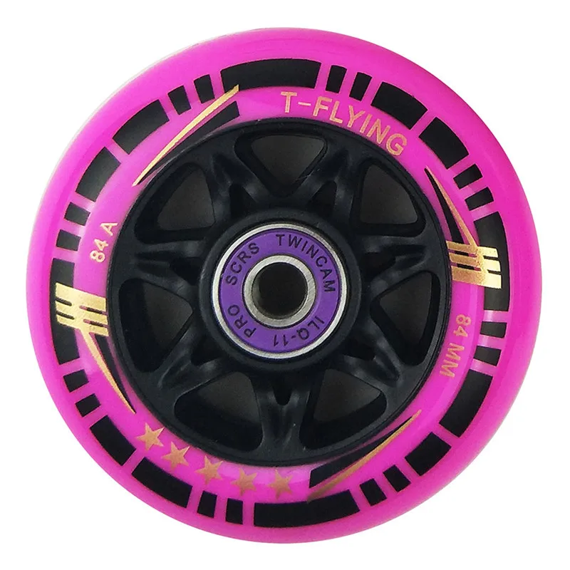 8 Pink 84mm ILQ11 8 шт. 84 мм колеса для роликовых коньков для скорости Скейтер скейт шины для CITYRUN PS 84A 84 Rodas ILQ-11 608 распорная втулка подшипника - Цвет: 8 Pink 84mm ILQ11