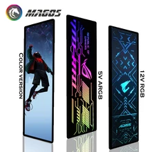 Placa traseira personalizada de pc, painel lateral gpu, luz de fé rgb colorida/rgb/D-RGB aura streamer para estojo/placa gráfica