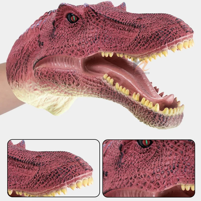 Пластиковые Dinasour Акула ручные марионетки забавная игра для детей моделирование головы животных перчатки дети мальчик подарки