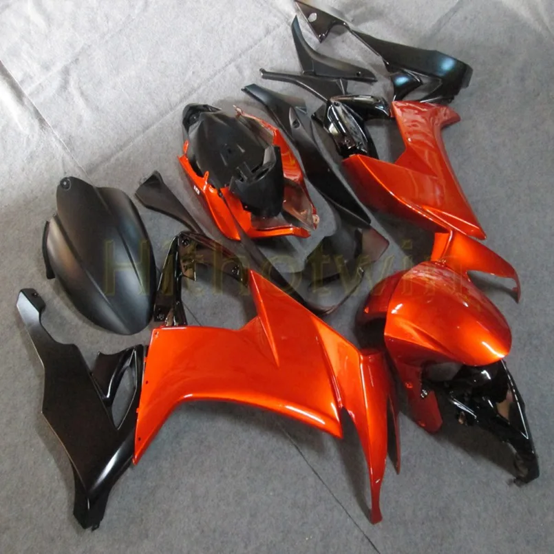 Капот мотоцикла на заказ для Kawasaki ZX-10R 2008-2010 2009 моторные Обтекатели пресс-форма для инъекций оранжевый черный