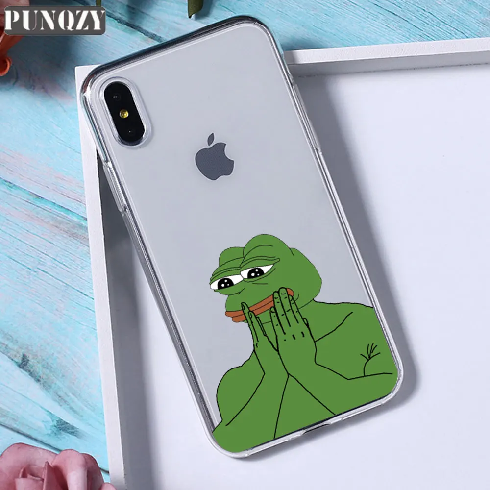 Забавный чехол для телефона Pepe The Frog Happy Cry fees Good Man для iPhone 11 pro max 6 6S 8 7 Plus 5 5S X XR XS MAX силиконовый чехол из ТПУ - Цвет: TPU A384