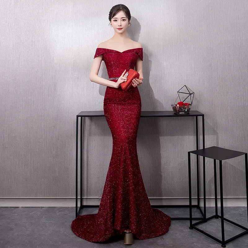 Cotton Plus Size Bridal Dress Sexy Satin Dress Backless Party Mermaid Dress Backless Elegant Formal Sheer Maxi Dress Outfit - Цвет: burgundy3