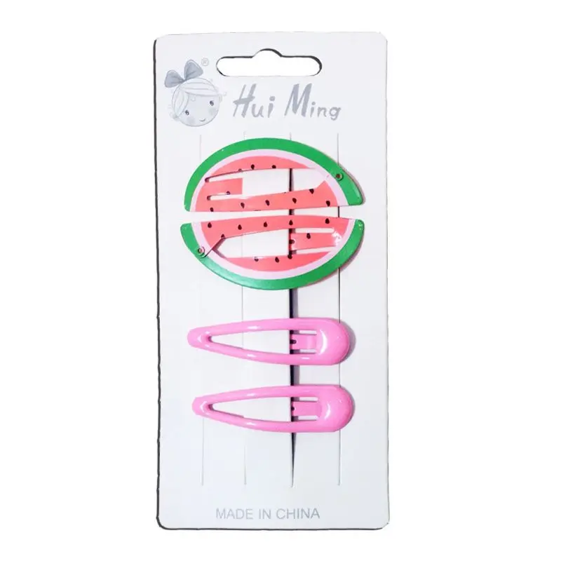 NO.3 Lovely Printed Cute Fruit BB Clips Hairpins Girls Hair Accessories Children Headwear Baby Hair Clips Headdress - Цвет: NO.3