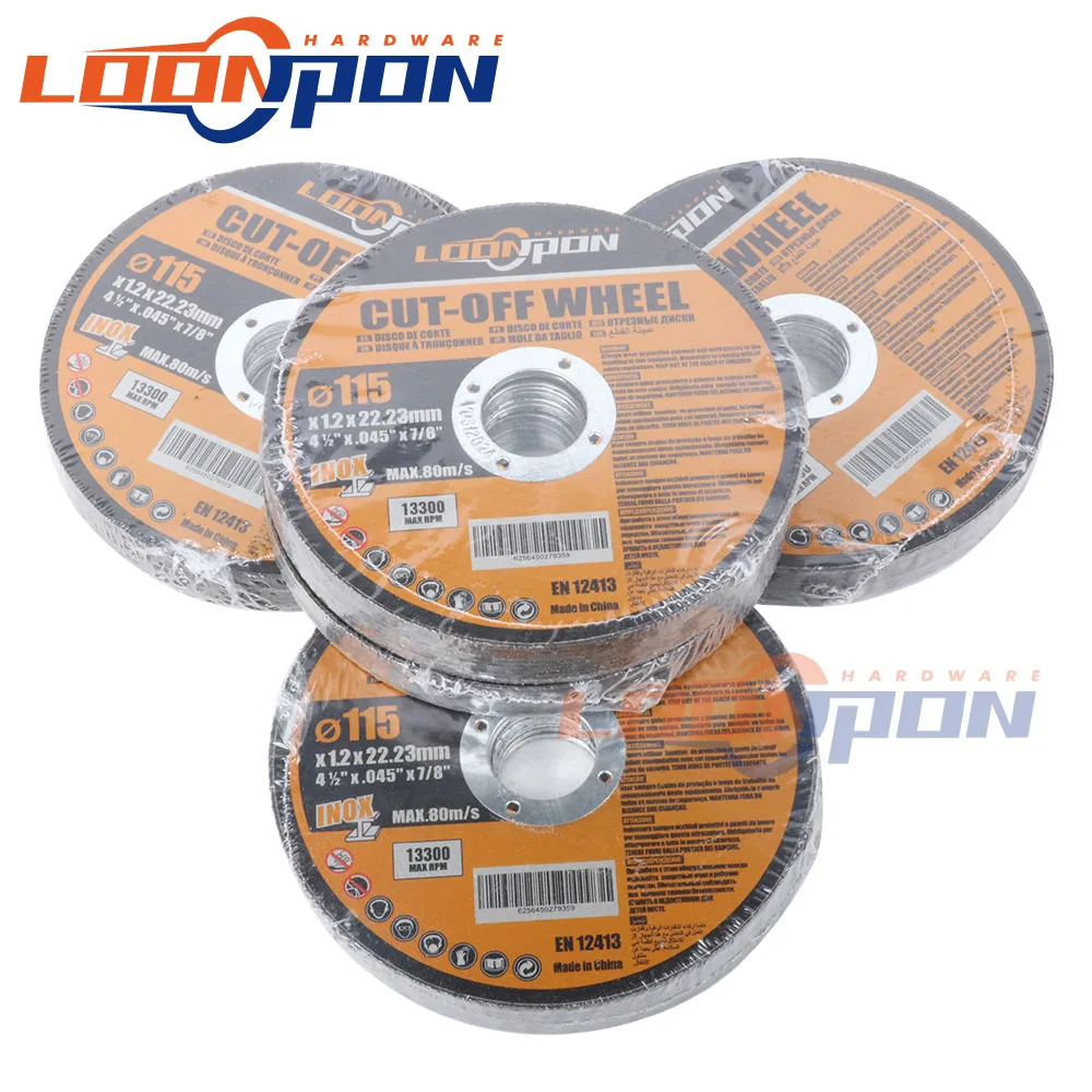 115mm Metal Cutting Disc Wheel Resin Cutting Grinder Cut Off Wheels for Iron Steel Pipe Bar 115x22.23x1.2mm 5-50Pcs