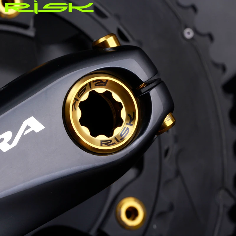 

RISK M20x8mm Bicycle Crank Arm Bolt Titanium Mountain Road Bike Bottom Bracket Cap Chainwheel Crankset Screw BB Axis Screws