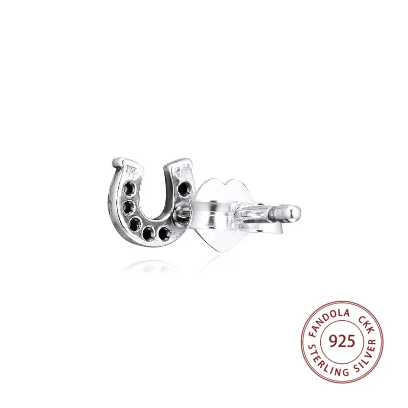 ME серия 925 пробы серебряные серьги My Lucky Horseshoe одиночные серьги-гвоздики для женщин серьги Модные ювелирные изделия pendientes