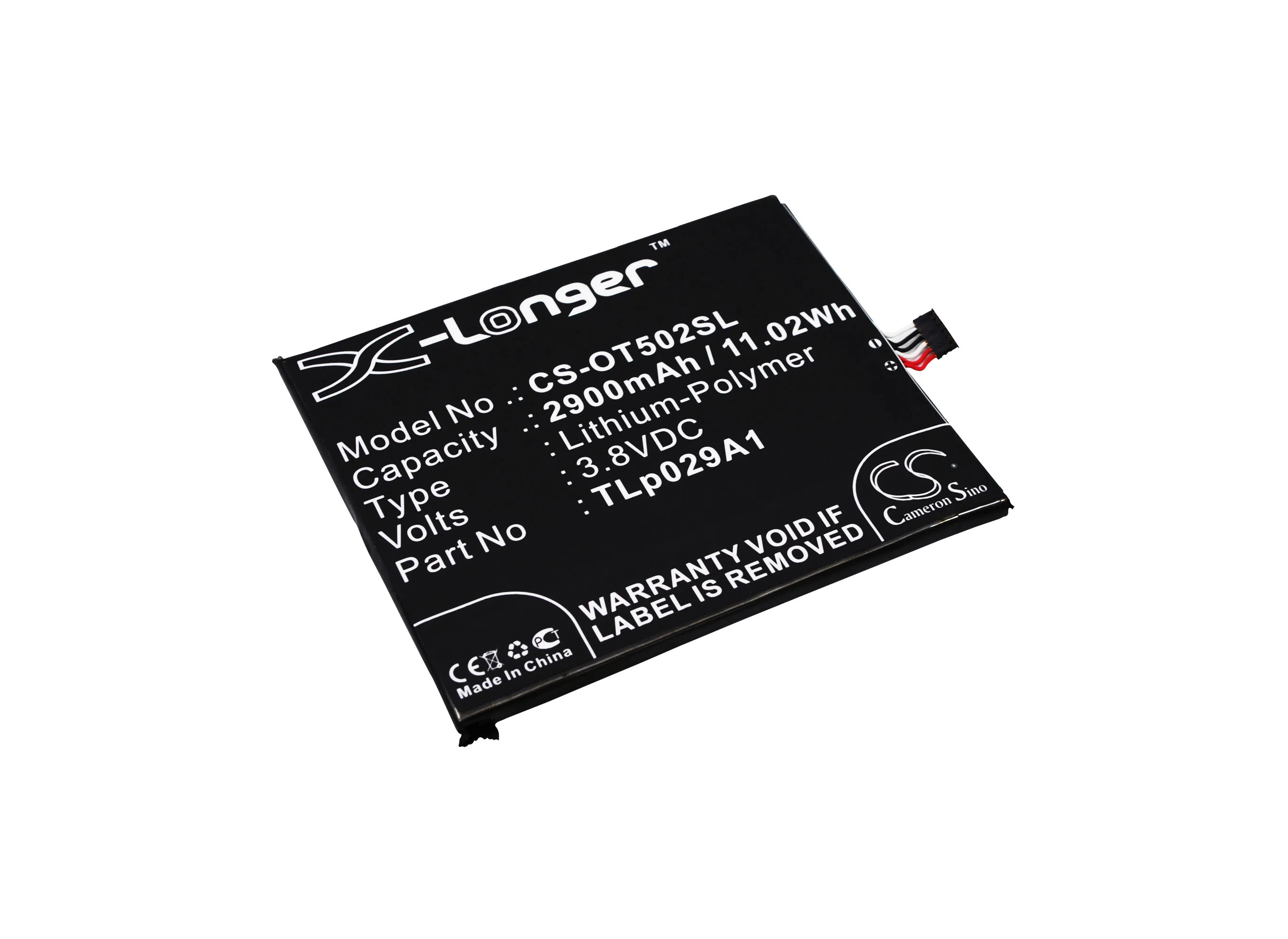 

UPGRADE Cameron Sino Battery For Alcatel CAC2910008C1 One Touch Pop 3 5.5,OT-5025,OT-5025D 2900mAh / 11.02Wh