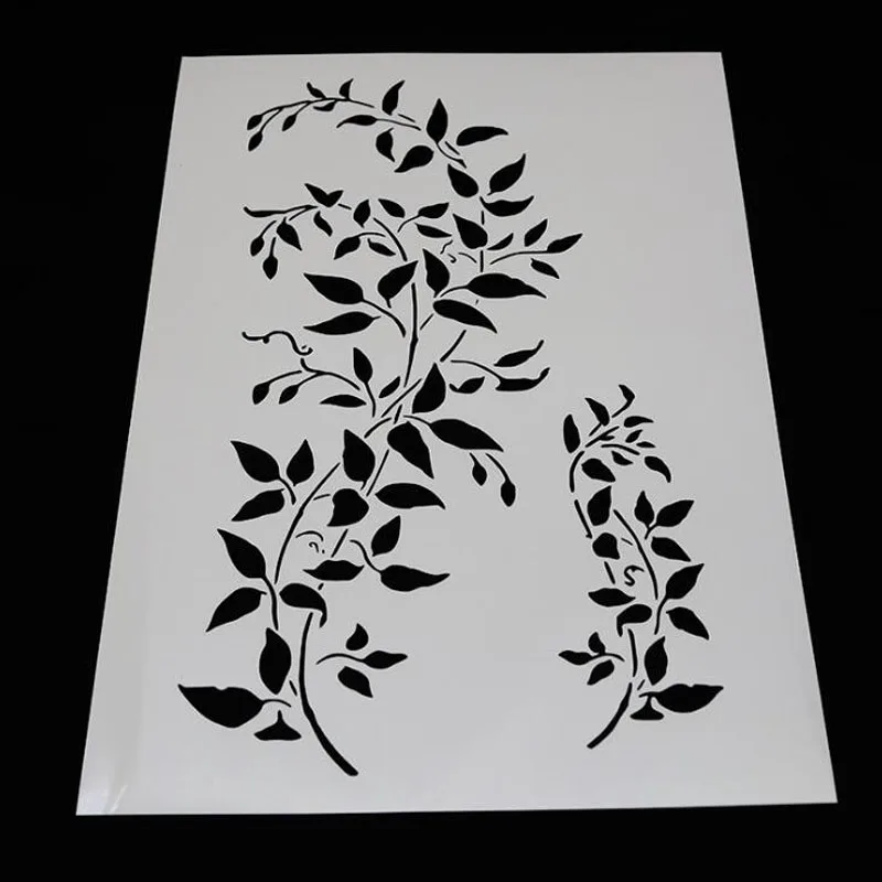 

1pc Stencil Openwork Vine Painting Template DIY Scrapbooking Diary Coloring Embossing Decoration Phone Album Cake Mold Reusable