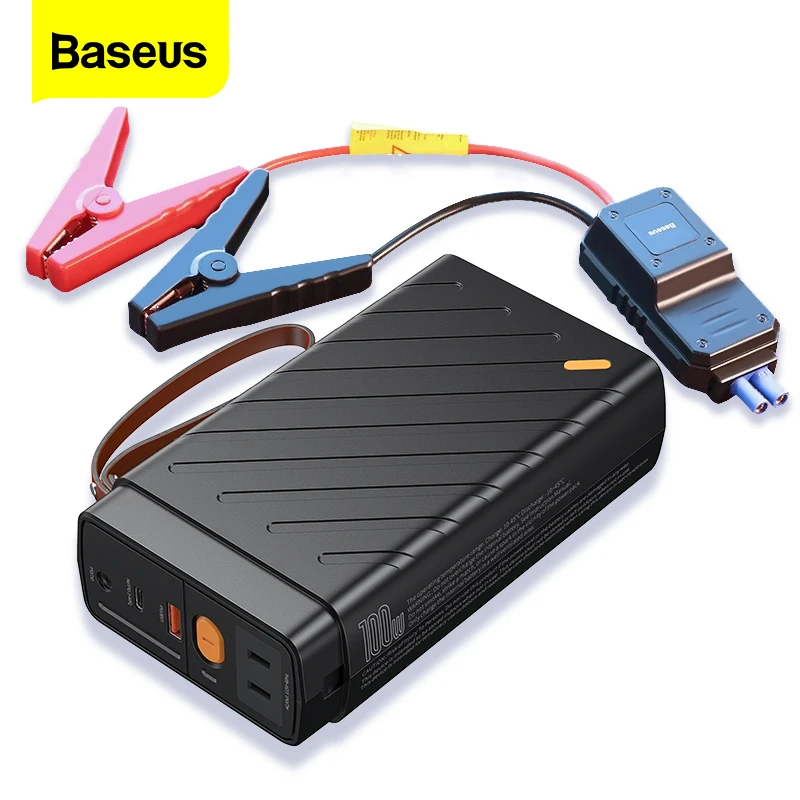 Baseus 16000mAh Jump Starter Car Starting Device Emergency Storage Power Supply 220V 110V AC Output 1600A Car Battery Booster
