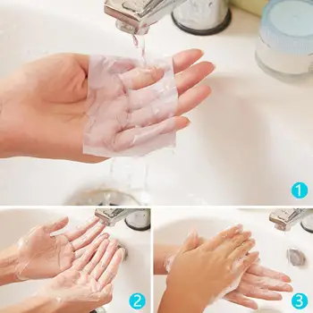 

1 Box Travel Portable Disposable Boxed Soap Paper Make Foaming Scented Bath Washing Hands Mini Paper Soap Travel Washing Soap