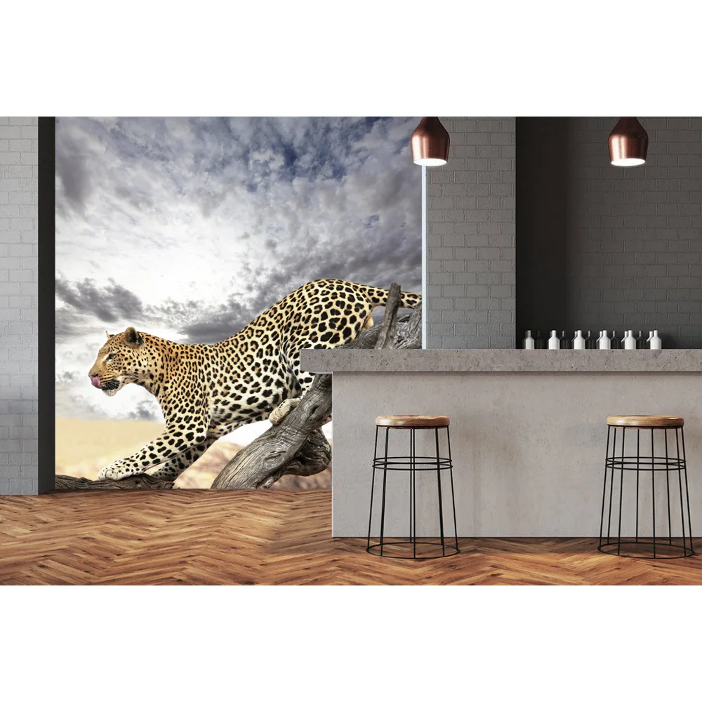 Wholesales Wallpaper Custom Photo Wall Paper Mural 3D Leopard Animal Covering Papel De Parede Sticker Poster Art | Дом и сад