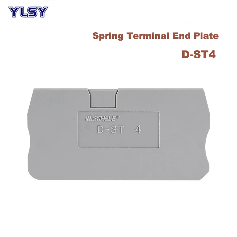 10Pcs D-ST4 터미널 플레이트 스프링 터미널 블록 ST-4 엔드 스토퍼 범용 보니어 배플 사이드 씰링 스페이서 커버