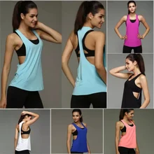 

Women's Tank Tops Blouse Loose Sleeveless Shirt Gyms Yoga Vest Training Running Vest Women Gyms Tank Top