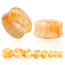 2 шт полимерные пробки и туннели Круглые Пирсинг в уши, туннели Модные Акриловые Пробки для пирсинга ушные пробки ювелирные изделия для тела 6-20 мм