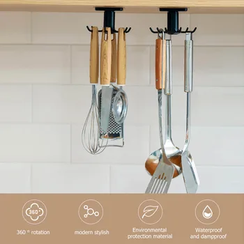

Multi-functional Hooks Hanger Retractable Storage Shelf Kitchens 360 Rotate Towel for Household Kitchen Ornaments