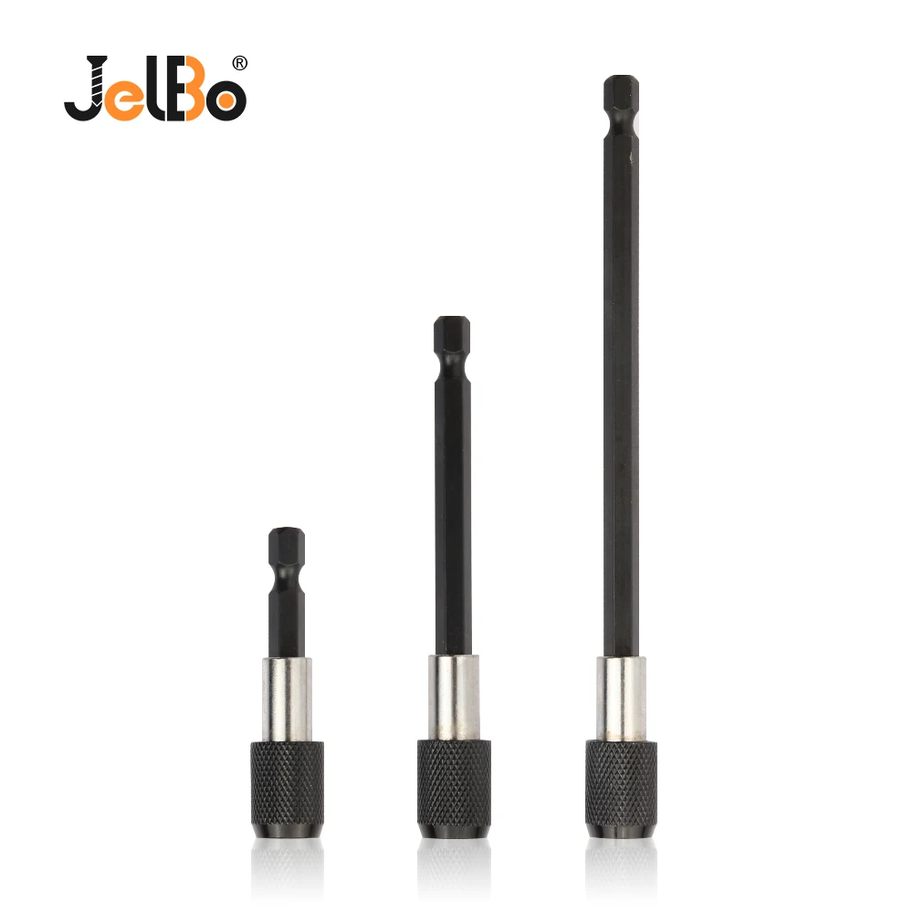 

JelBo 60mm/100mm/150mm Hex Shank Self-locking Connecting Rod Magnetic Connecting Rod for 1/4 Electric Drill Screw Driver
