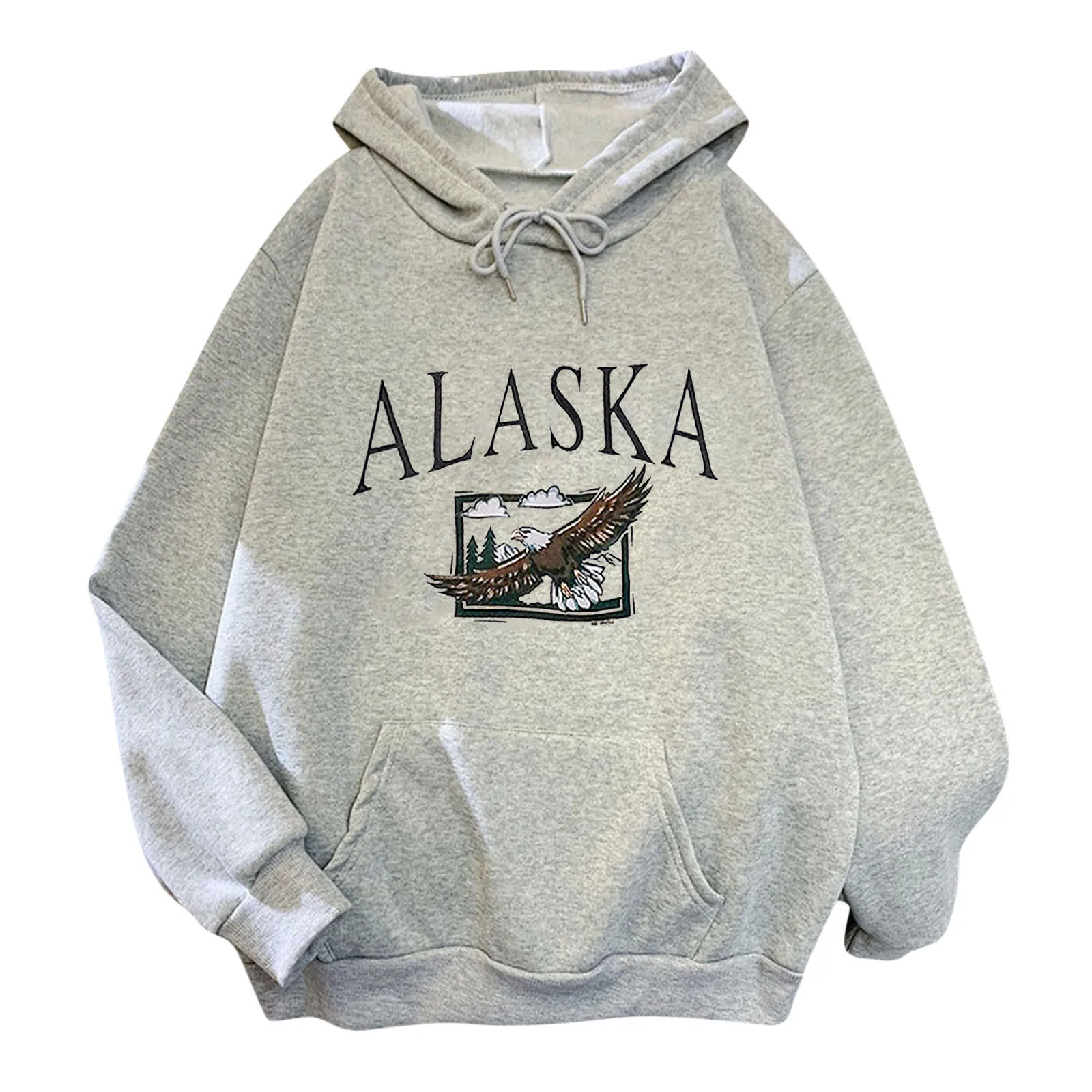 Women-Sweatshirt-Alaska-Letter-Printed-Hoodies-Long-Sleeve-Oversized ...