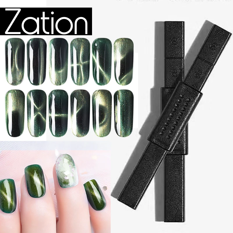 

Zation Cat Eye Gel Magnet Set Magnetic Board Thick Strong Magnet Stick for UV Gel Nail Polish Art Varnish