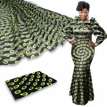 Большой круглый дизайн, новая мода, африканская Анкара, шелковое шифоновое нигерийское вечернее платье, мягкий воск, принт, горячая Распродажа