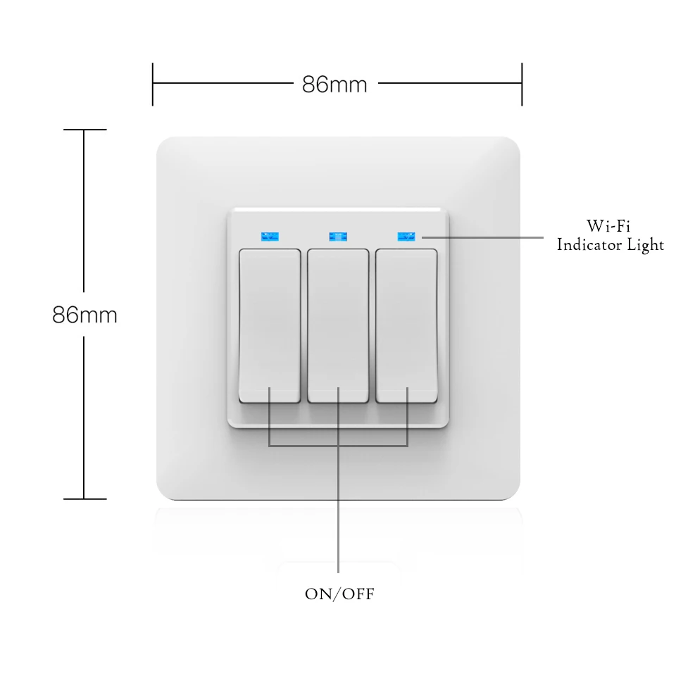 WiFi DE Smart кнопочный переключатель, 3 комплекта, съемный и съемный, приложение Smart Life Tuya, пульт дистанционного управления, работает с Alexa Google Home