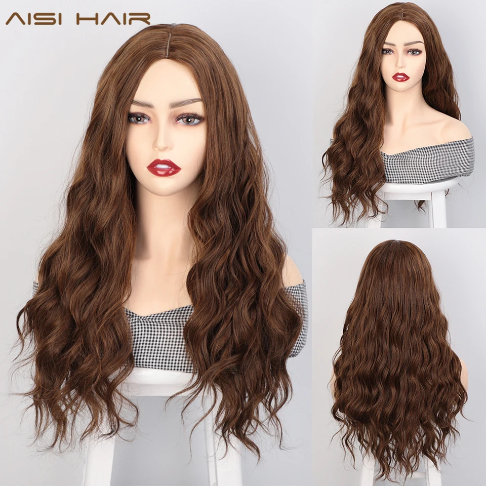AISI HAIR длинный кудрявый парик для женщин синтетические парики
