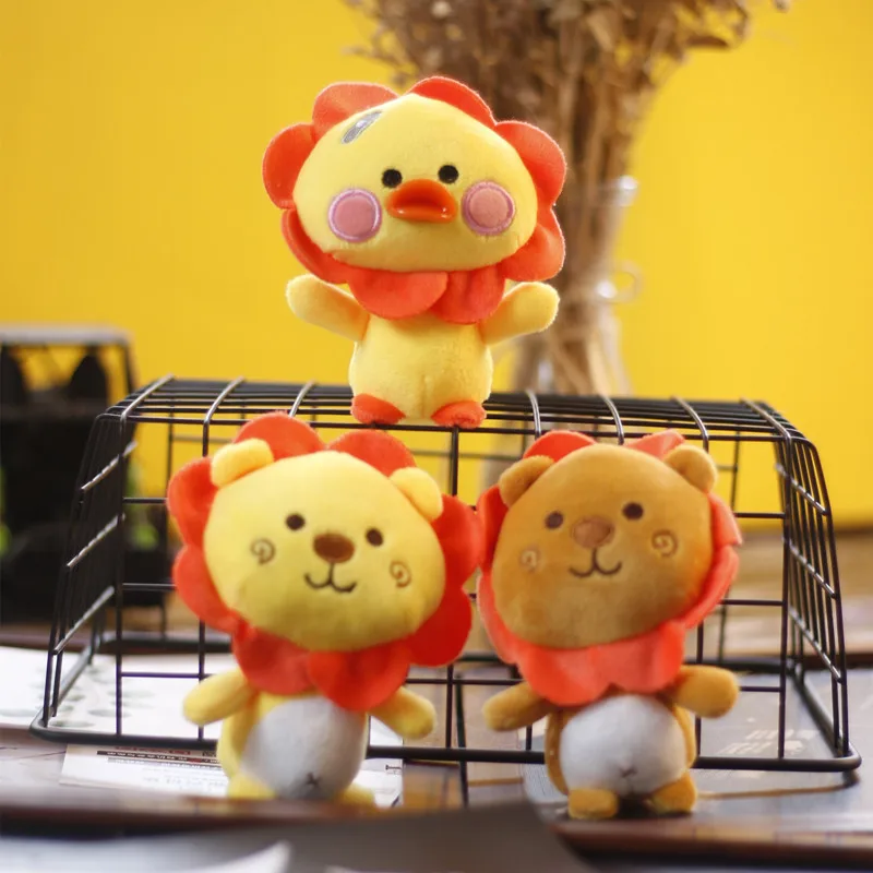 

new cute creative lion duck pendant plush Exquisite fahshione very soft soothe doll bag decorate couple christmase birthday gift