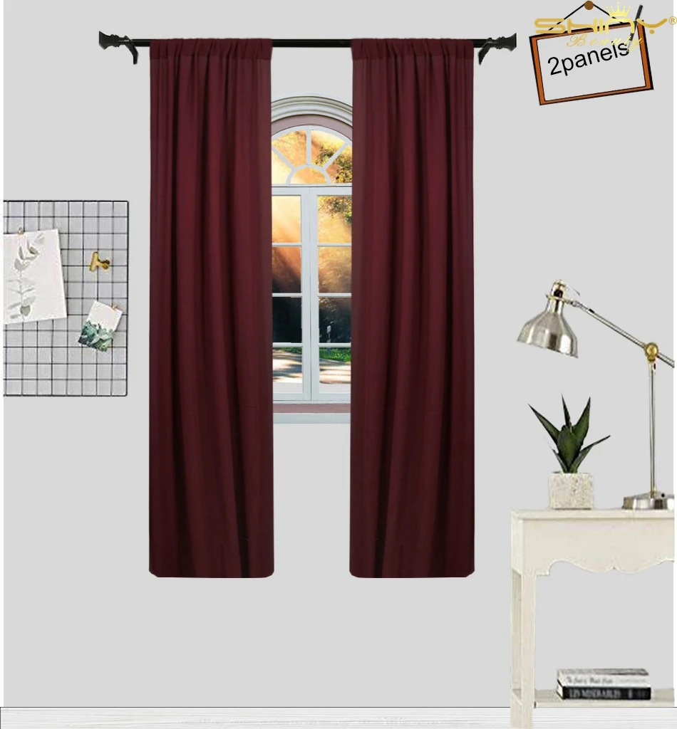 59x108 Inch Tulle Backdrop Maroon 2 Panel Blackout Curtains Chiffon Sheer for Living Room-M1007 | Аксессуары для одежды