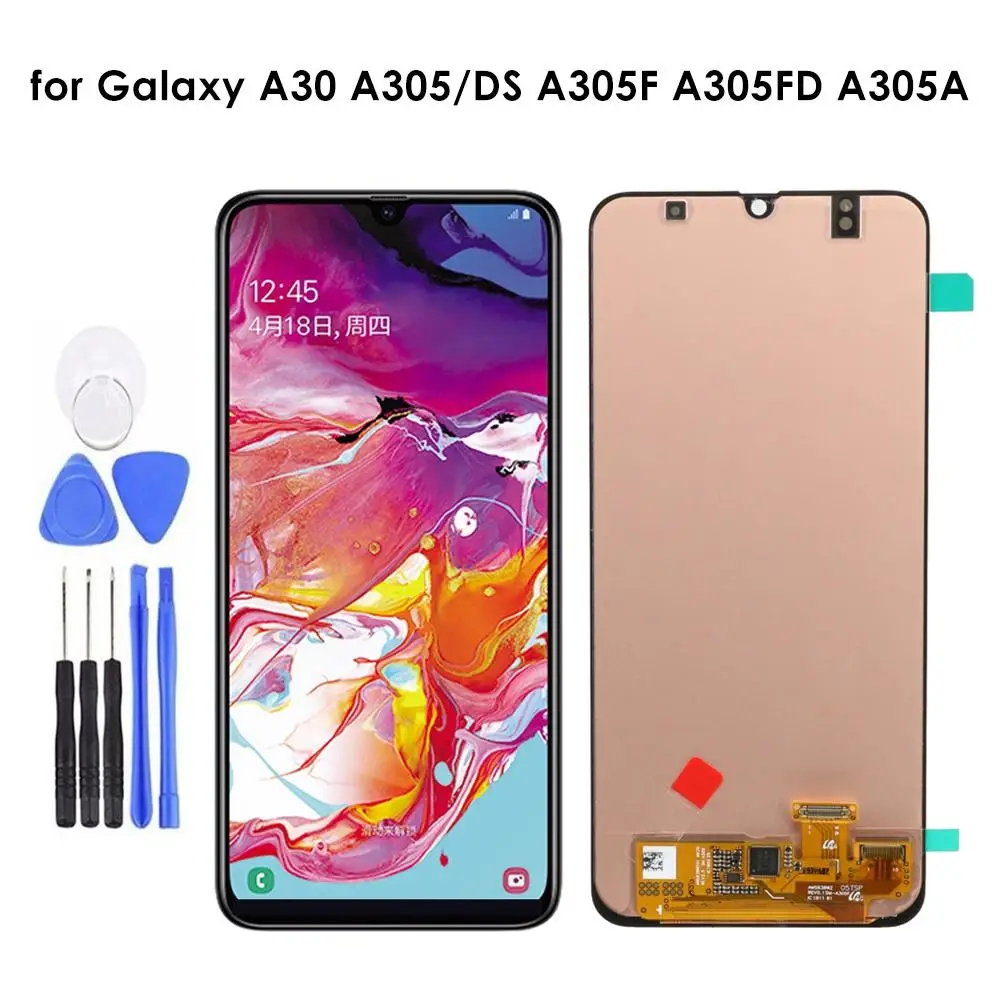 6.4" AMOLED For Samsung galaxy A30 LCD A305/DS A305F A305FD SM-A305FN/DS Display Touch Screen Digitizer A305A Assembly Part | Мобильные
