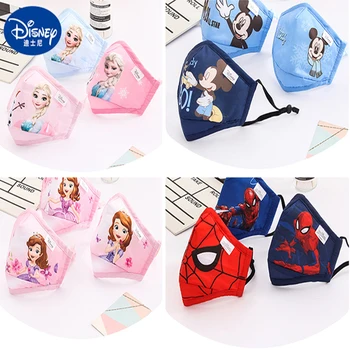 

New 9pcs Disney Mickey Minnie Kids Mouth Mask Frozen Face Mask Children Filters Mouth Covering Marvel Spiderman Mouth Covering