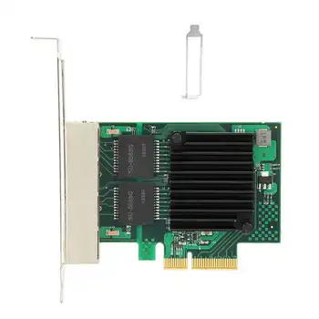 

Gigabit Network Card Network Card Computer Parts PCI-E to Gigabit Ethernet 4-Port RJ45 1000M I350AM4 Chipset RJ45 Network Card