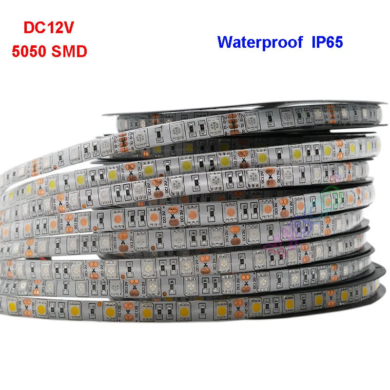 

DC12V 1M 2M 3M 4M 5M LED Strip Light 5050 SMD 60leds/m Flexible Lighting Strip IP30/IP65 Christmas desk Decor lamp tape