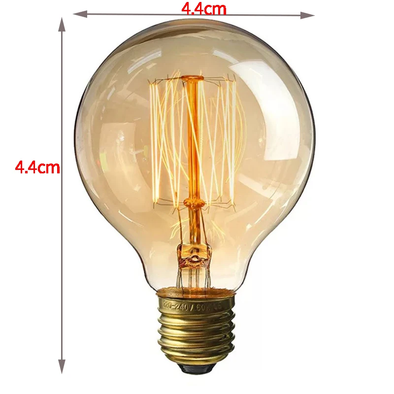 Винтажный светильник 40 Вт с вольфрамовой нитью для домашнего декора