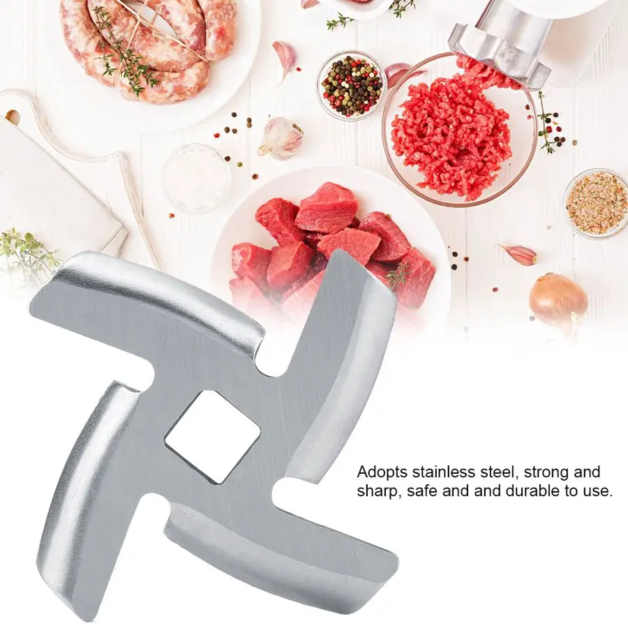 Cross-Shaped Meat Grinder Blades - Professional Steel Replacement For Kitchen Food Grinders