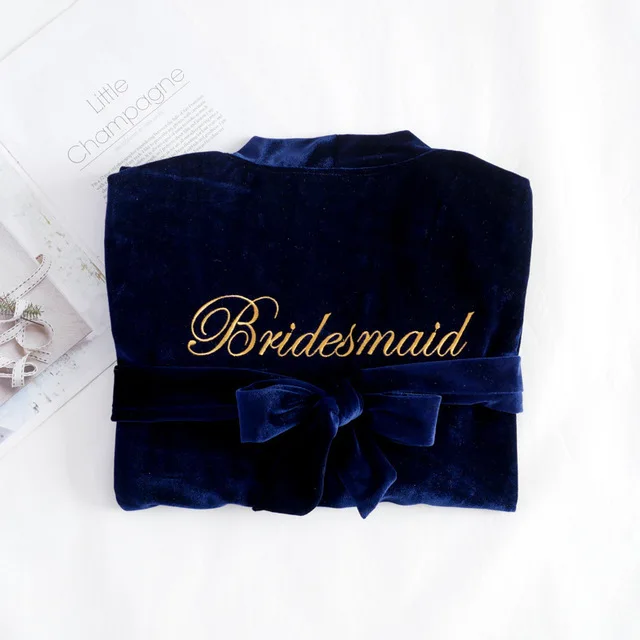 Женский велюровый банный халат Мягкий с вышивкой | Женская одежда