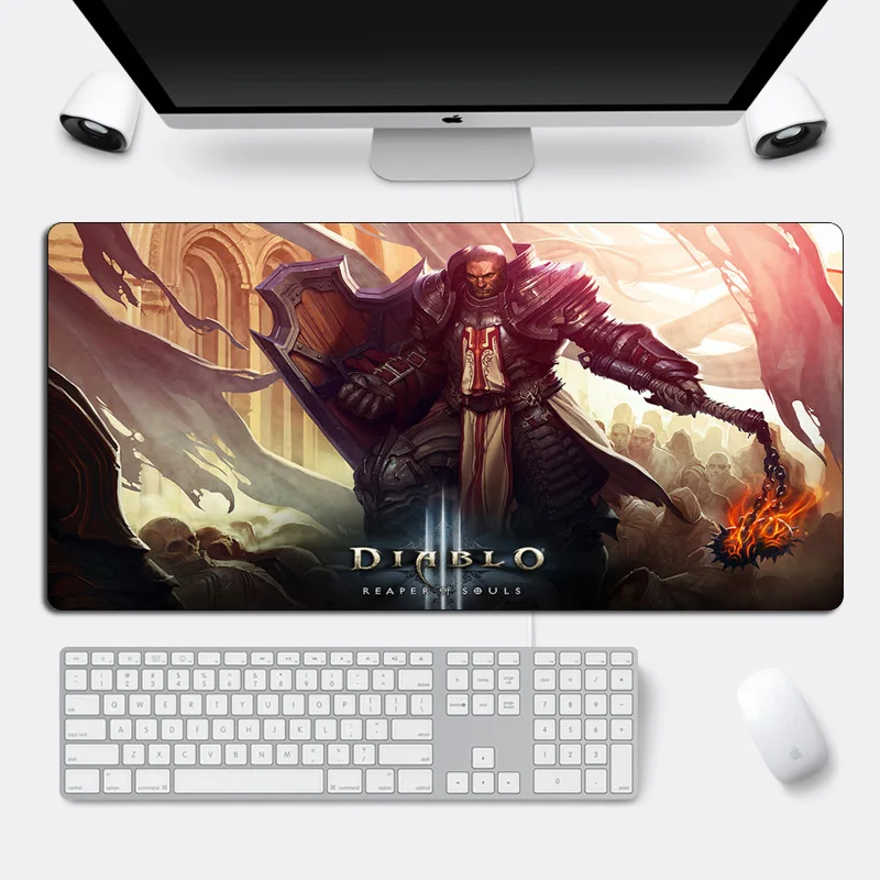 DIABLO Ⅲ для долговечной игры Коврик для мыши Otaku большой коврик для мыши геймер большой 60x30 см Модный замок края моющийся компьютерный коврик