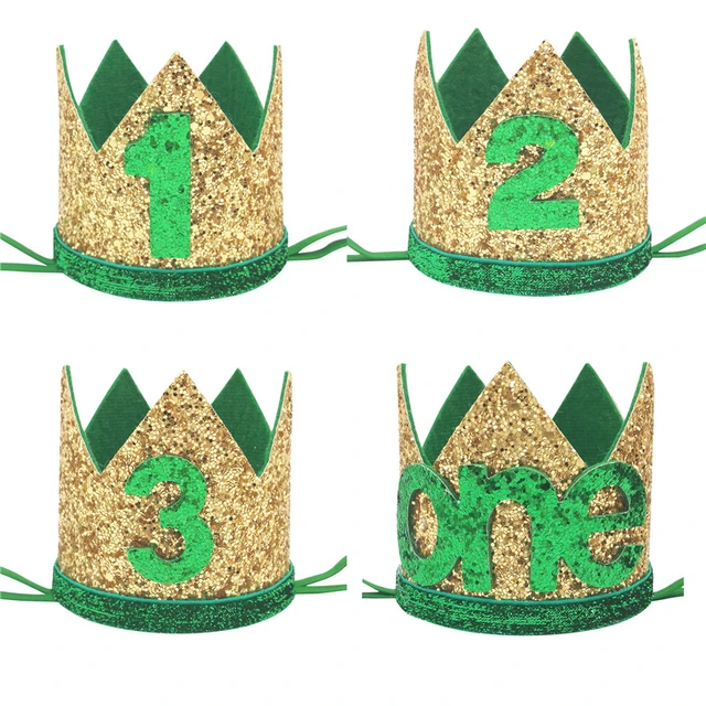 1 pièce Jungle Safari joyeux anniversaire fête enfants bébé 1 2 3 ans  couronne bandeau chapeau