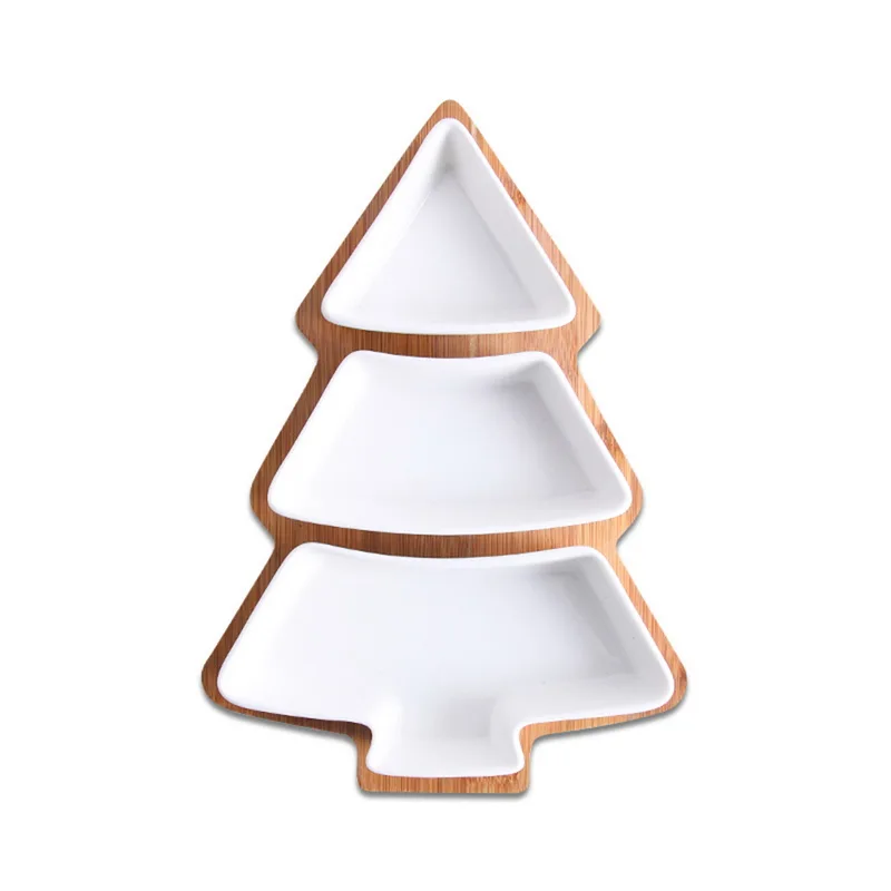 Рождественская елка форма Фруктовая тарелка бытовые керамические конфеты