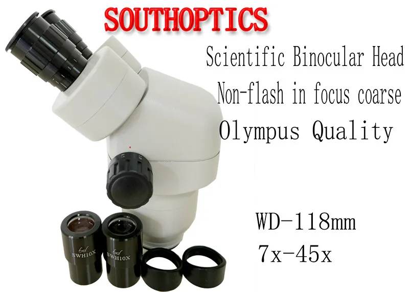Научный 7x-45x бинокулярный зум стерео микроскоп/головка микроскопа/Аксессуары для микроскопа