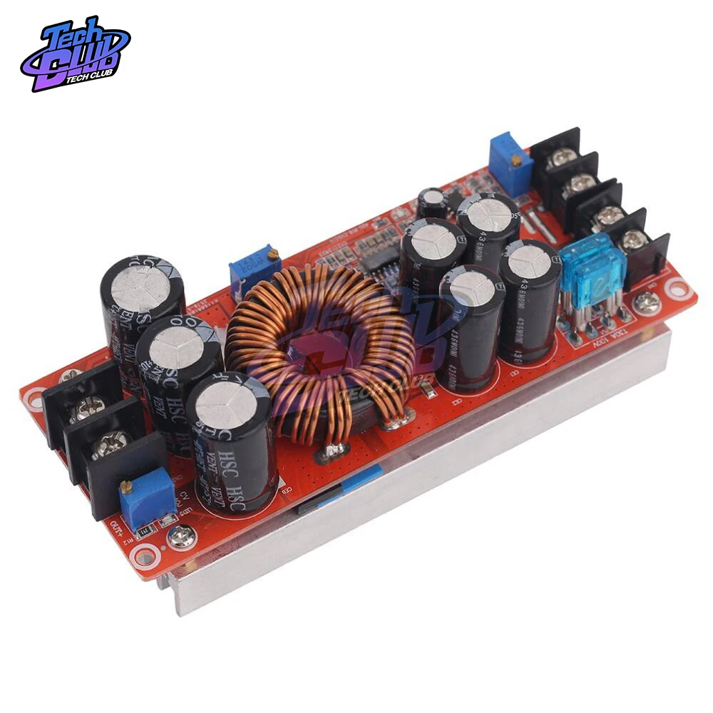 DC 20A 1200 Вт Повышающий Модуль постоянного тока Регулируемый источник питания напряжения в 8-60 в высшее качество Повышающий Модуль