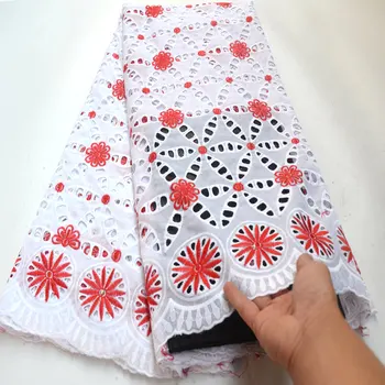 

red white swiss voile lace in switzerland tissus dentelle african lace fabric nigerian cord lace fabric high quality 5yard mv040
