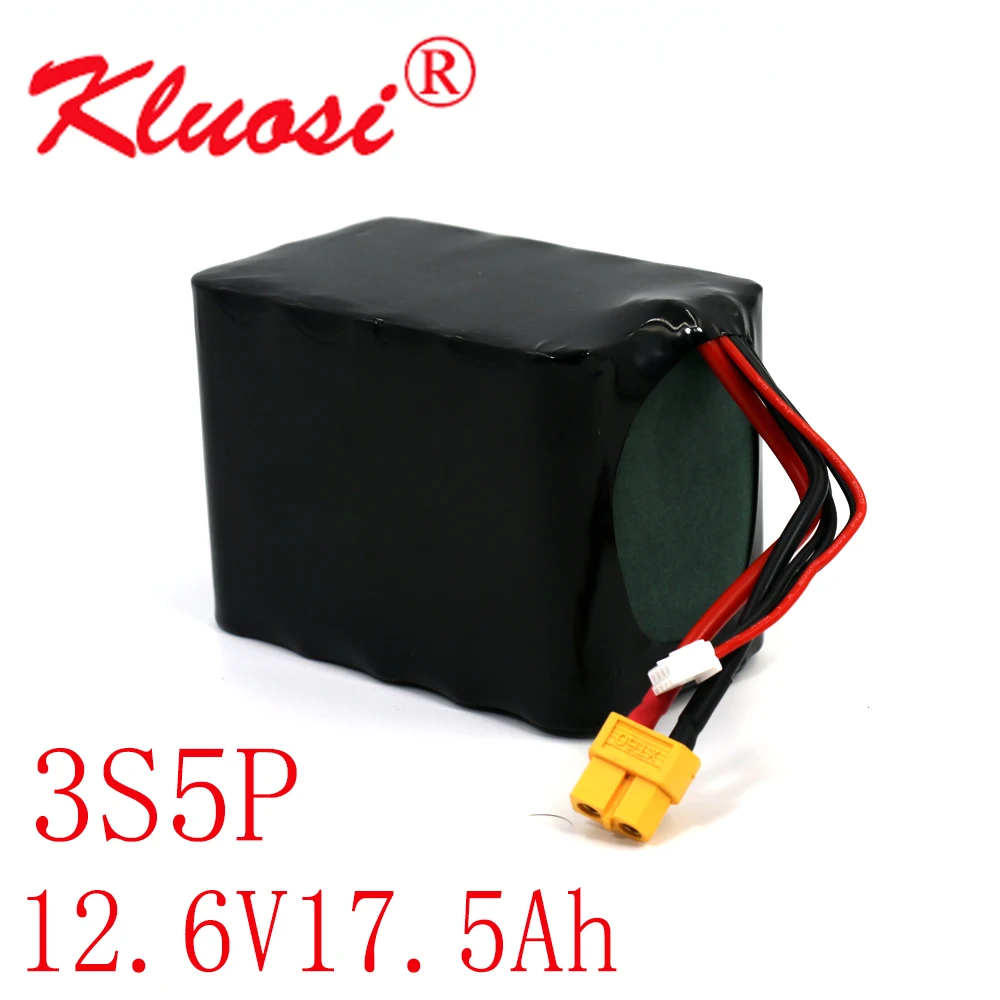 KLUOSI 3S5P 12V 17.5Ah 18Ah 12 6 V Высокая Ёмкость Бла (беспилотный летательный аппарат