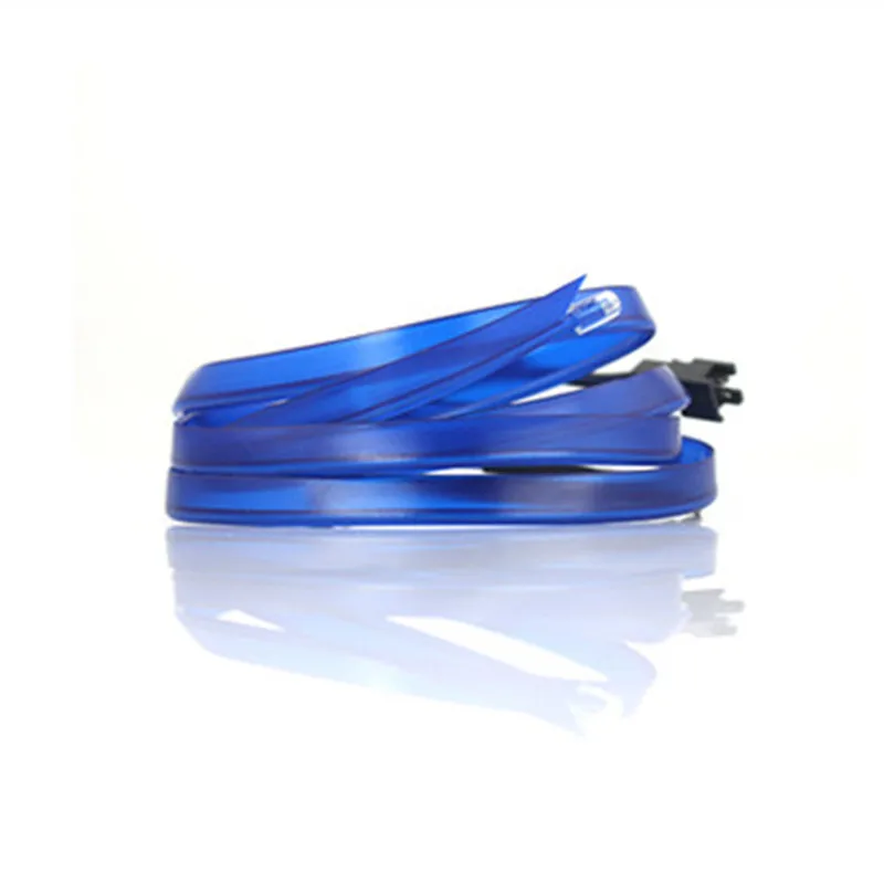 

EL Wire 2M Sewing Edge car Lights Dance Party red lamps Rope Tube LED Strip With DC12V Car Decor Light Flexible EL Wire