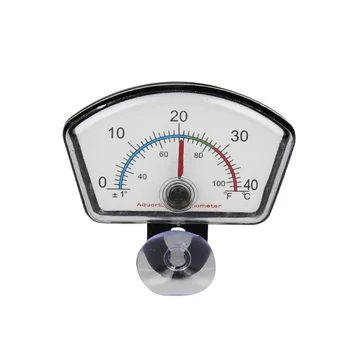 

Aquarium Pointer Thermometer with Suction Cup Fish Tank Water Terrarium Aquarium Temperature Meter Measurement 0-40 Celsius