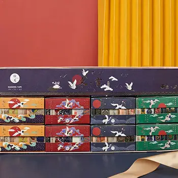 

Stamping 5 Ins And Paper Tape Suit Cranes Palace Wind Restoring Hand Lipstick Stickers Ancient Account Ways Decorative D0N7
