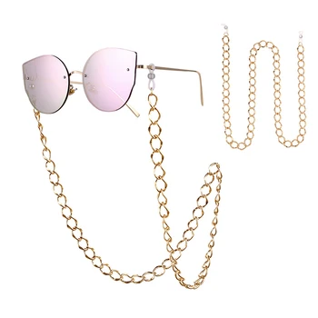 

Color Thick Sunglasses Lanyard Strap Necklace Metal Eyeglass Glasses Chain Cord Reading Glasses Strap