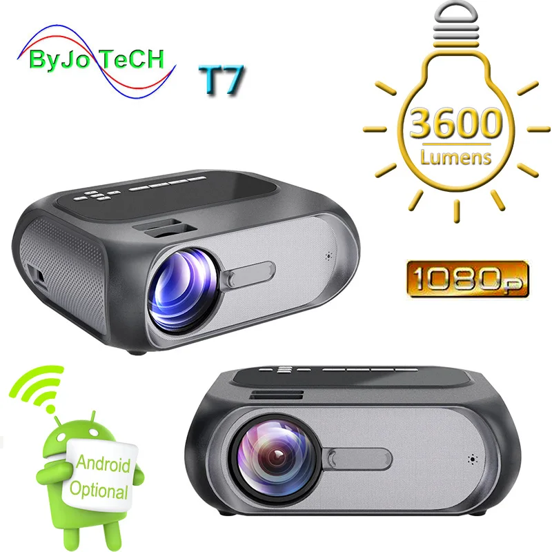 

ByJoTeCH T7 FULL HD 1280x720 Home Theater LED 1080p projector 200 ANSI multimedia and multi-screen interactive version optional