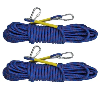 

2pcs 10m 8mm Thickness Tree Rock Climbing Safety Sling Rappelling Rope Auxiliary Cord Equipment for Outdoor Sport (Random Color)