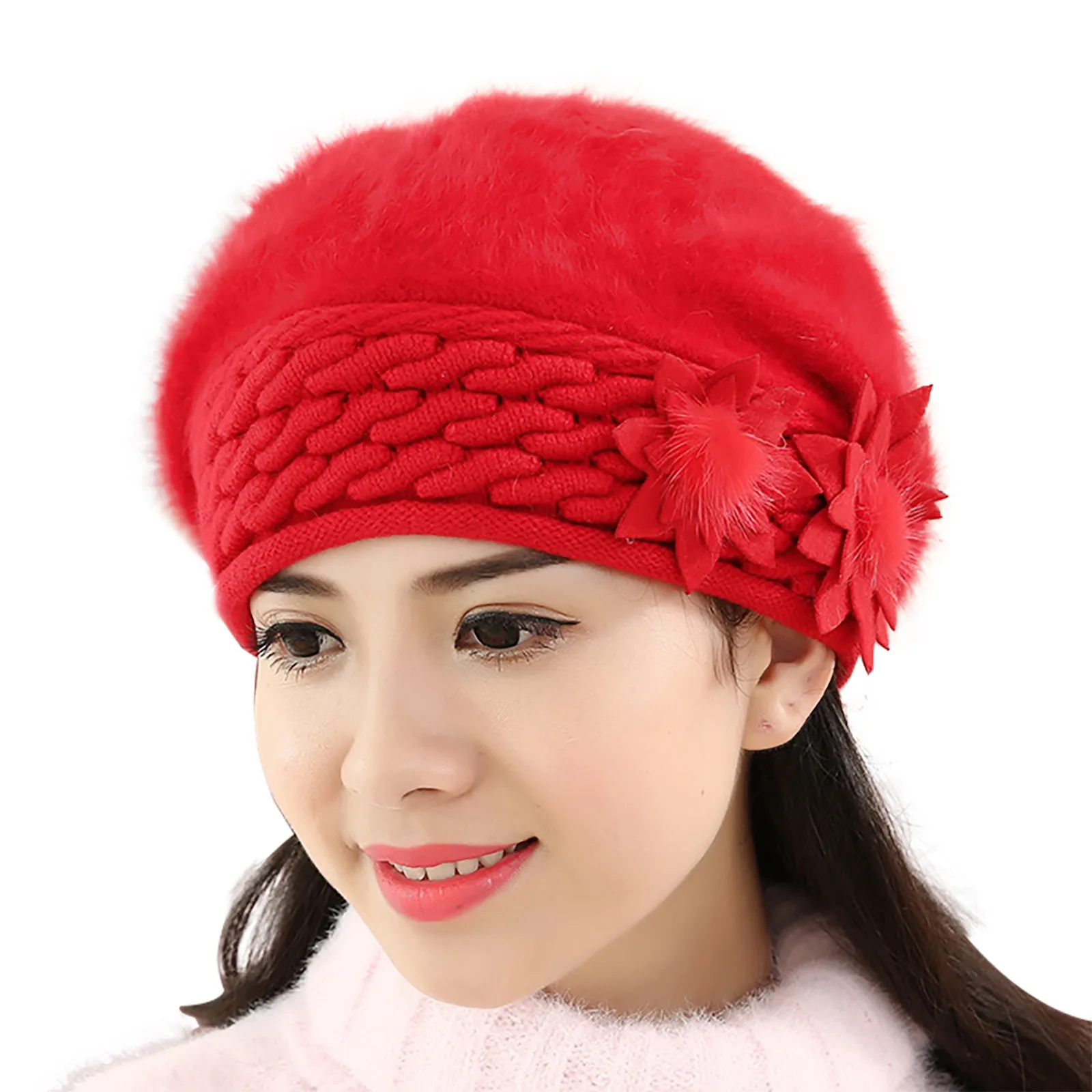 

2020 Fashion New Women Beanies Solid Color Outdoor Caps Slouch Baggy Winter Warm Soft Knit Crochet Elegant Hats