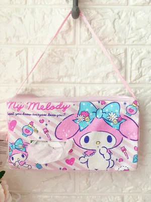 see chart IVYYE Melody Stitch Kuromi Аниме Плюшевые коробки для салфеток домашний бумажный чехол украшение держатель для салфеток автомобильный карман коробка унисекс для девочек Новинка - Цвет: see chart