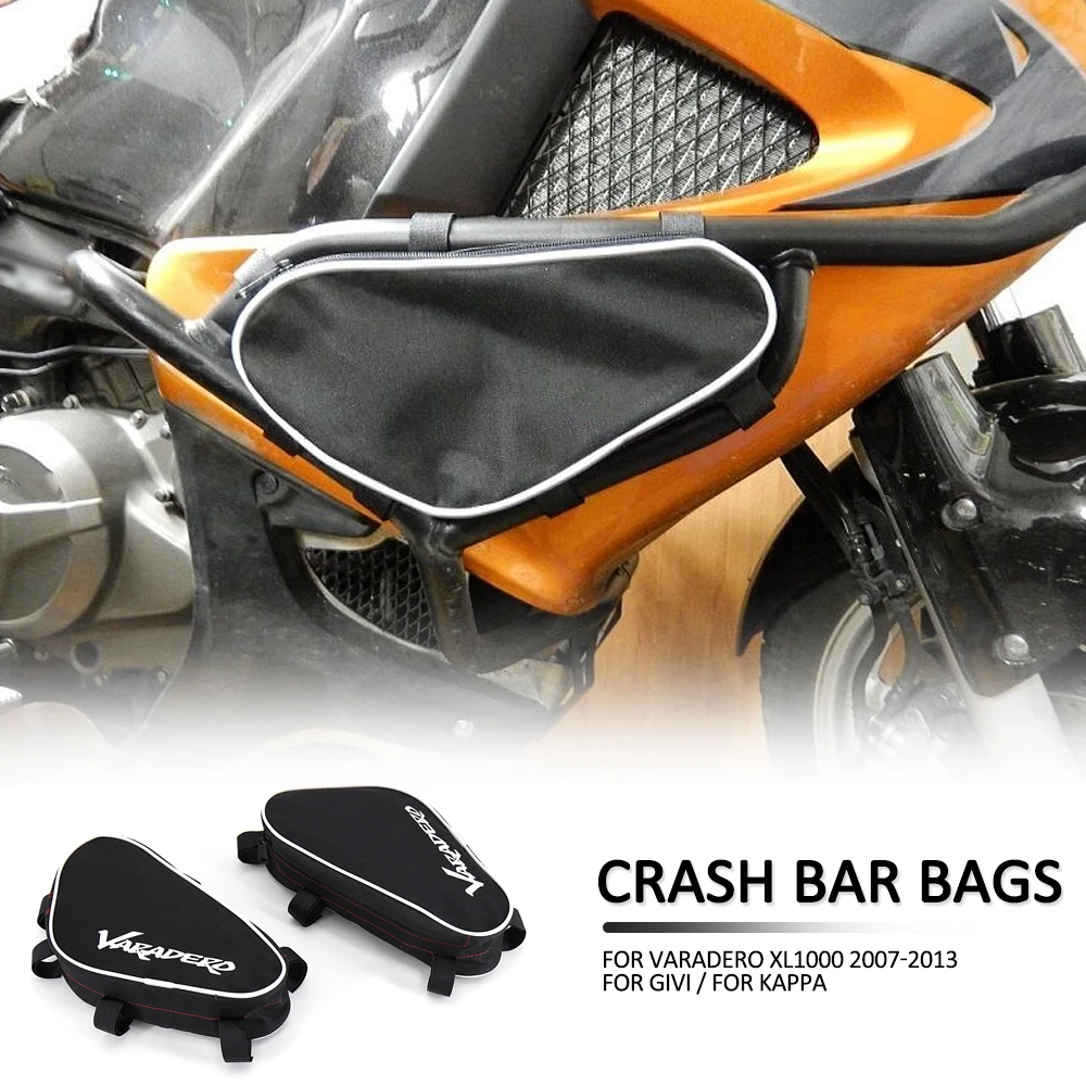 

Motorcycle Frame Crash Bars Waterproof Bag Repair Tool Placement Bag For Honda Varadero XL1000 XL 1000 07-13 For Givi For Kappa